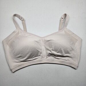 Warners Women Bra XL Beige Lightly Lined T Shirt Wireless Adjustable Straps